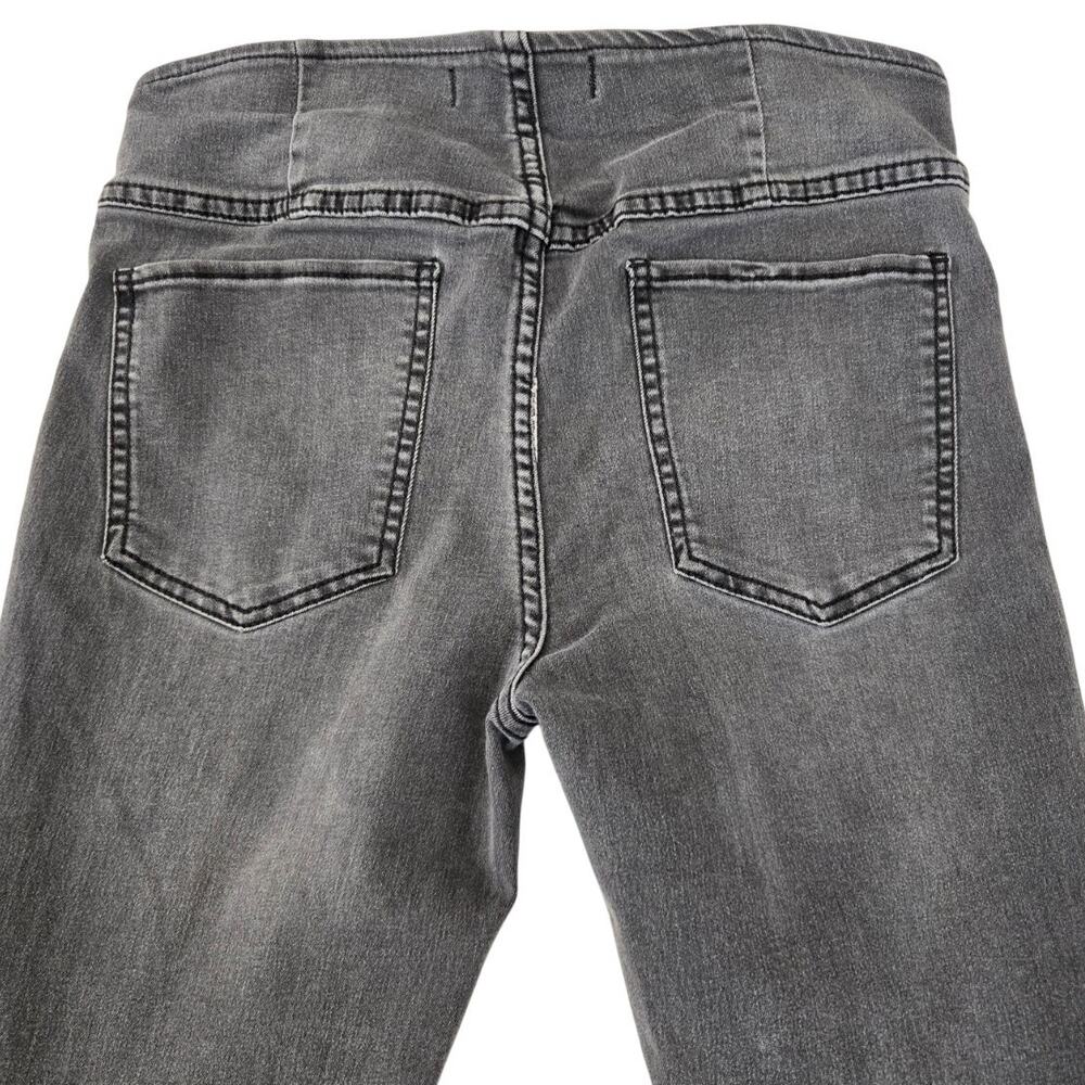 Boho Chic Free People Penny Flare Jeans Washed Black Pull‑On Low Rise Size 29 - Picture 7 of 11